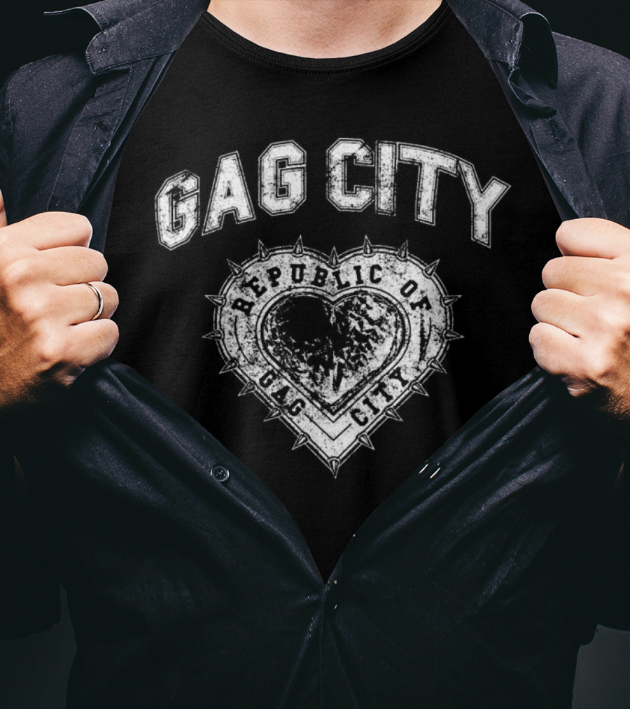 Gag City Republic Of Gag City Heart Emblem T-Shirt