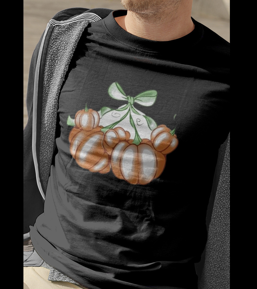 Ropedropthreads Pumpkin Bow Cluster T-Shirt