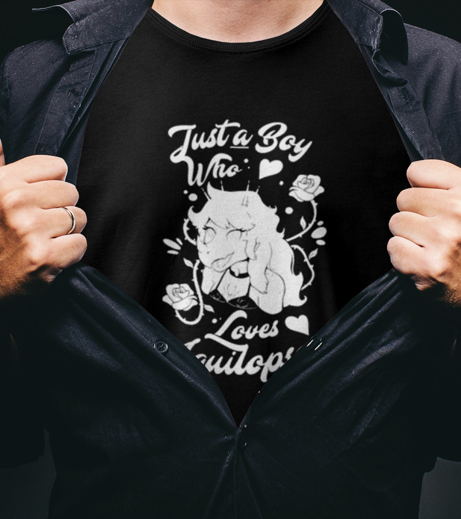 Just A Boy Who Loves Aquilops Snoot Game Rosa T-Shirt