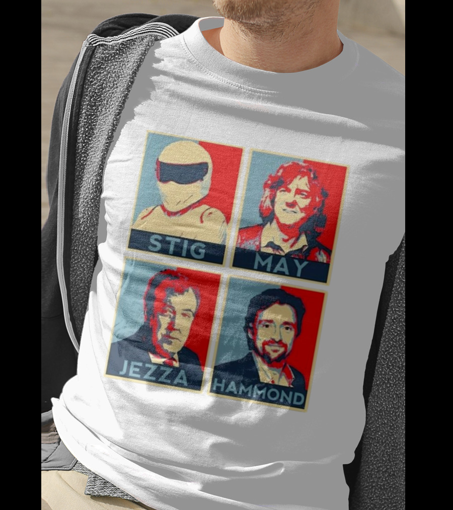 Stig May Jezza Hammond Top Gear Iconic Trio T-Shirt