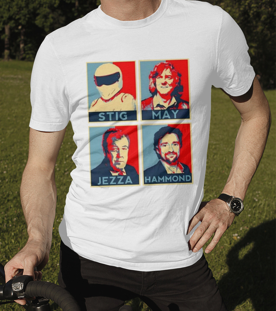 Stig May Jezza Hammond Top Gear Iconic Trio T-Shirt