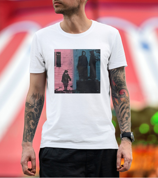 Premium T-Shirt: The Devil And 6God Are Raging Inside Me With Colorful Dual-Tone Hooded Figures And Child T-Shirt The Devil And 6God Are Raging Inside Me With Colorful Dual-Tone Hooded Figures And Child T-Shirt