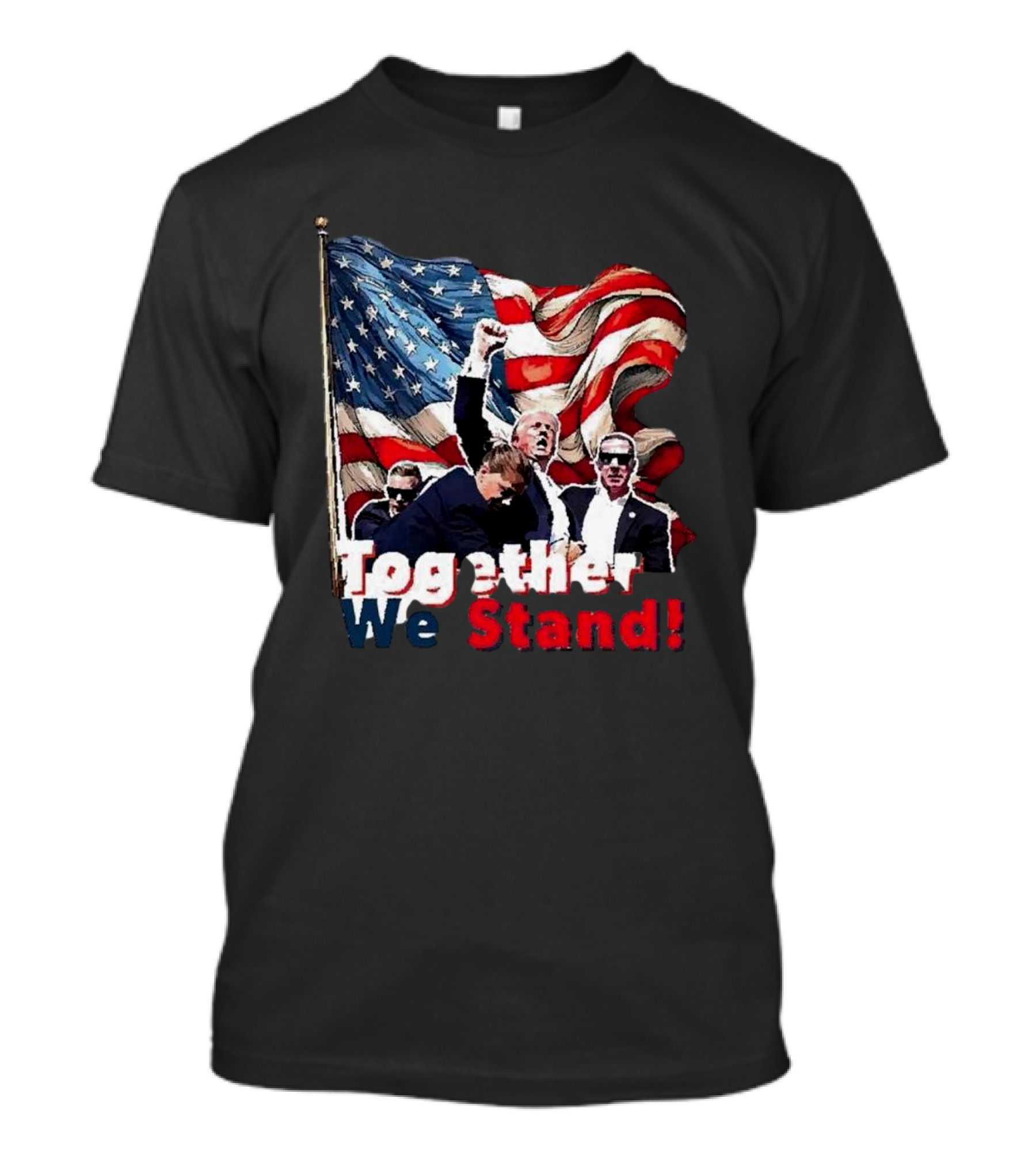 Together We Stand American Flag T-Shirt