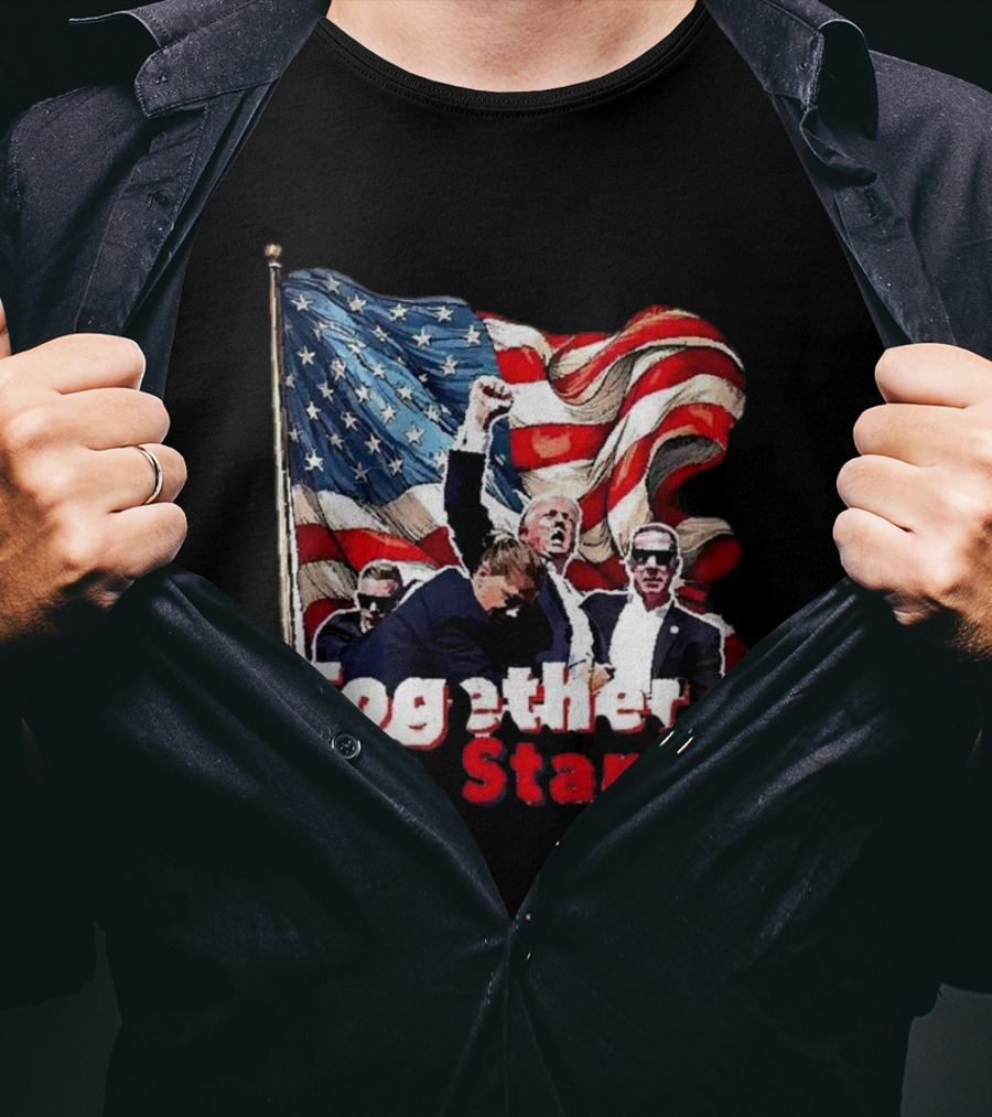 Together We Stand American Flag T-Shirt
