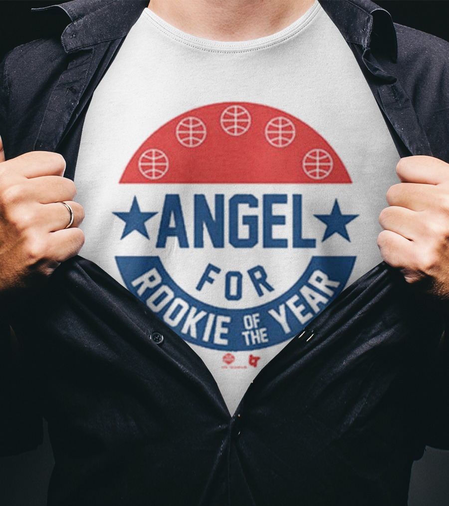 Angel Reese Basketball Icon With Stars And Rookie Of The Year Message T-Shirt