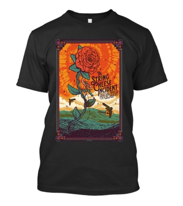 The String Cheese Incident July 25th-27th 2024 Troutdale Oregon Rose And Musical T-Shirt
