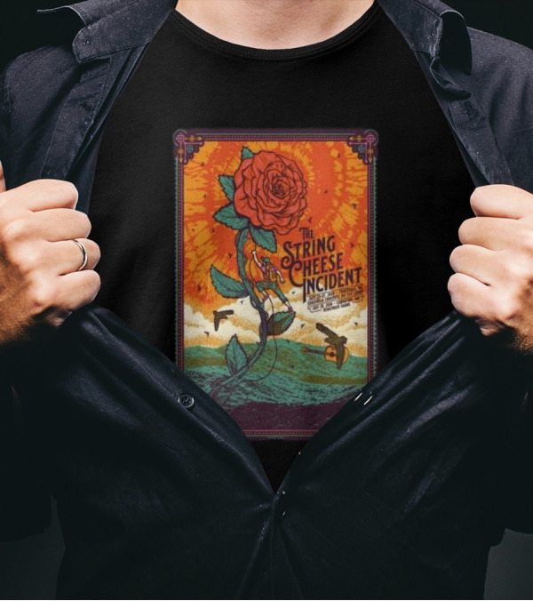The String Cheese Incident July 25th-27th 2024 Troutdale Oregon Rose And Musical T-Shirt