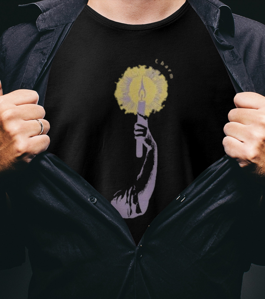 Clairo Charm Candle Hand Yellow Purple T-Shirt