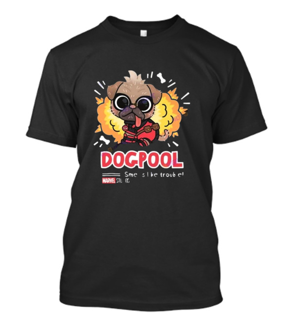 Dogpool Smells Like Trouble Marvel Studios T-Shirt