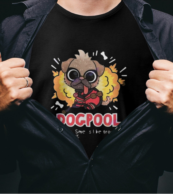 Dogpool Smells Like Trouble Marvel Studios T-Shirt