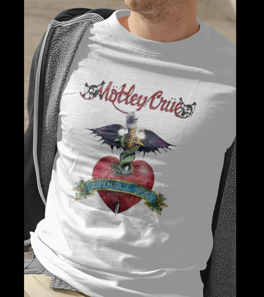 Motley Crue Dr Feelgood Album Without You Heart And Snake T-Shirt