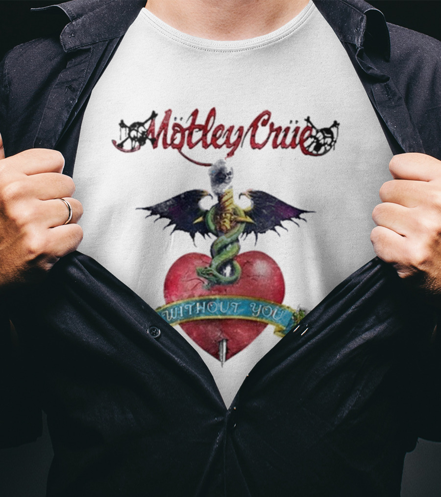 Motley Crue Dr Feelgood Album Without You Heart And Snake T-Shirt