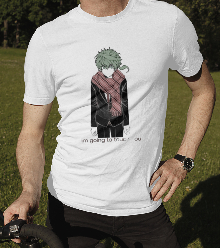 I'm Going To Touch You Midori Red Scarf Green Hair Character T-Shirt