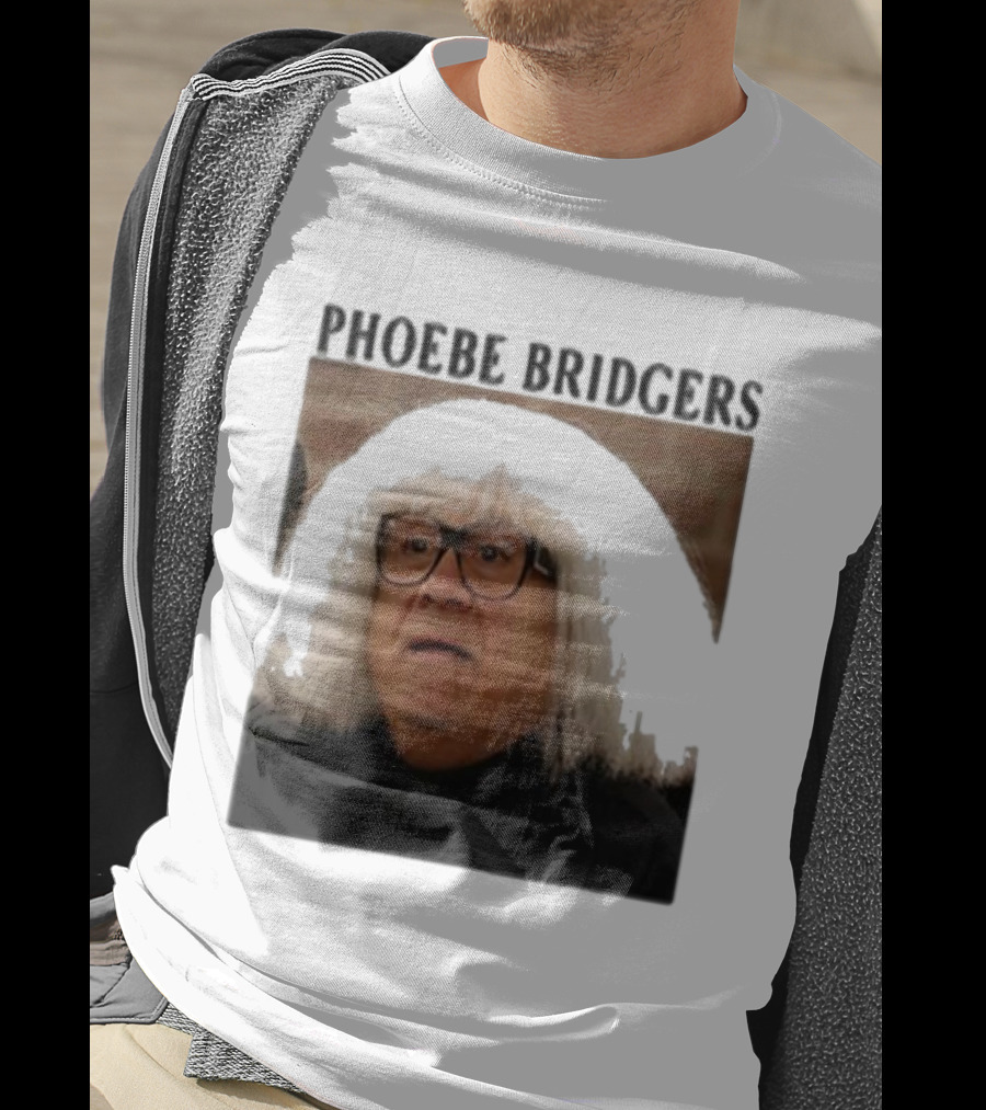 Phoebe Bridgers Meme Parody Featuring Iconic Character With Wig And Glasses T-Shirt