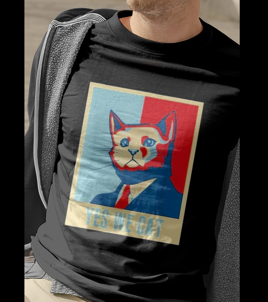 Retro Yes We Cat Funny Cat Lover Pet Owner Hope T-Shirt