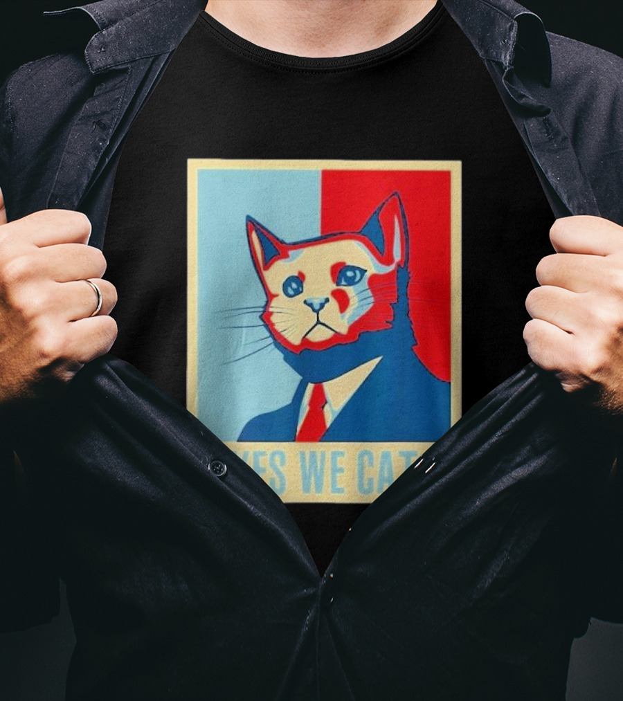 Retro Yes We Cat Funny Cat Lover Pet Owner Hope T-Shirt