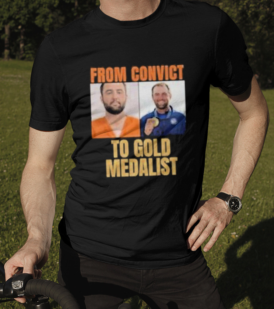 From Convict To Gold Medalist: Scottie Scheffler Transformation T-Shirt