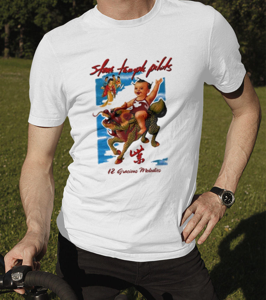 Stone Temple Pilots 12 Gracious Melodies Baby Riding Dragon T-Shirt