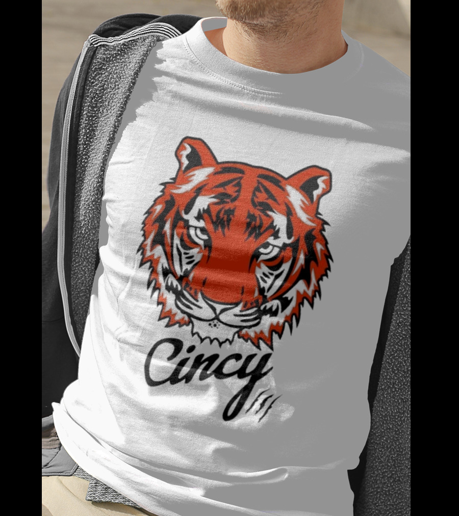 Cincy The Tiger Head By Ted Karras T-Shirt