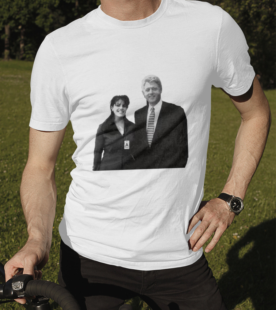 Bill Clinton Monica Lewinsky Black And White Iconic Photo T-Shirt