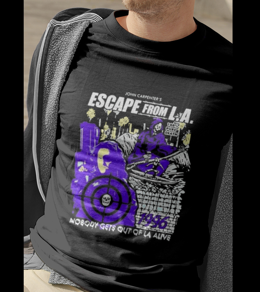 John Carpenter's Escape From L.A. 1996 Nobody Gets Out Of LA Alive T-Shirt