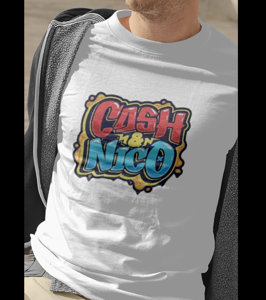 CASH And NICO Colorful Bold Typography T-Shirt