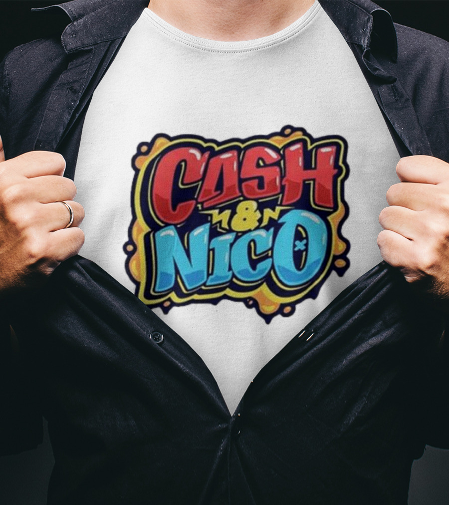 CASH And NICO Colorful Bold Typography T-Shirt