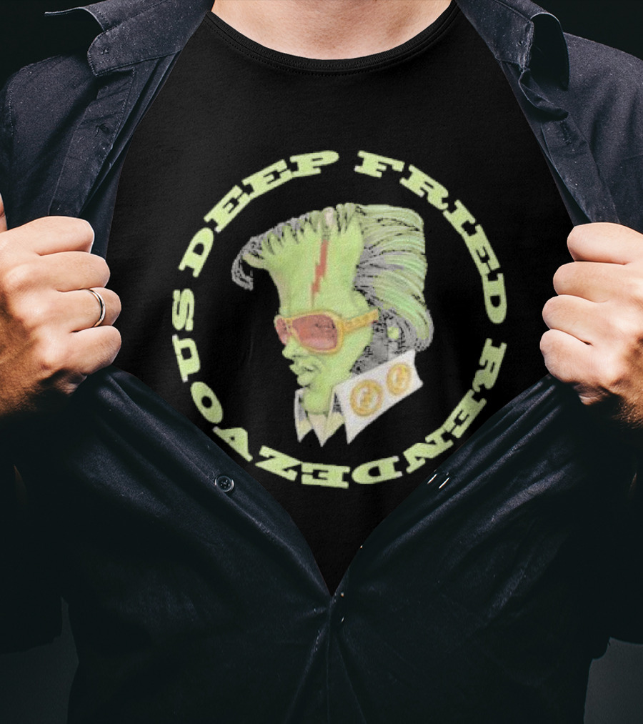Deep Fried Rendezvous Neon Rockabilly Visage T-Shirt