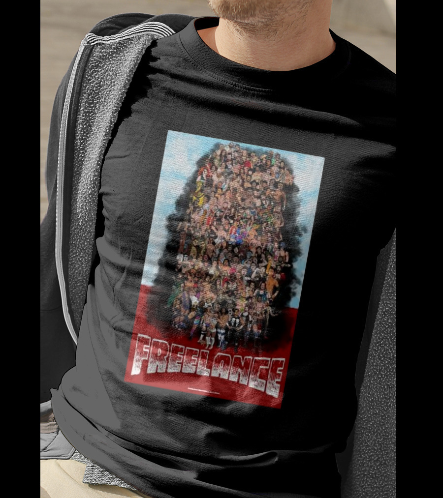 Freelance Wrestling Collage Of Alex Storm Characters T-Shirt