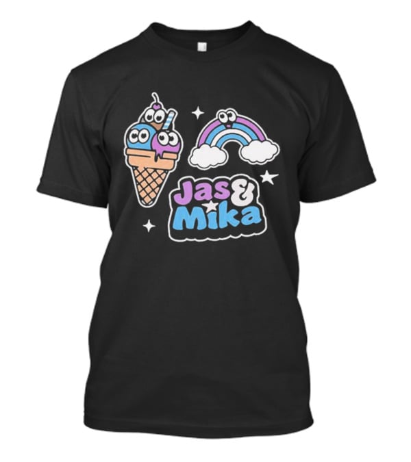 Jas And Mika Candyland Ice Cream Rainbow Fun T-Shirt