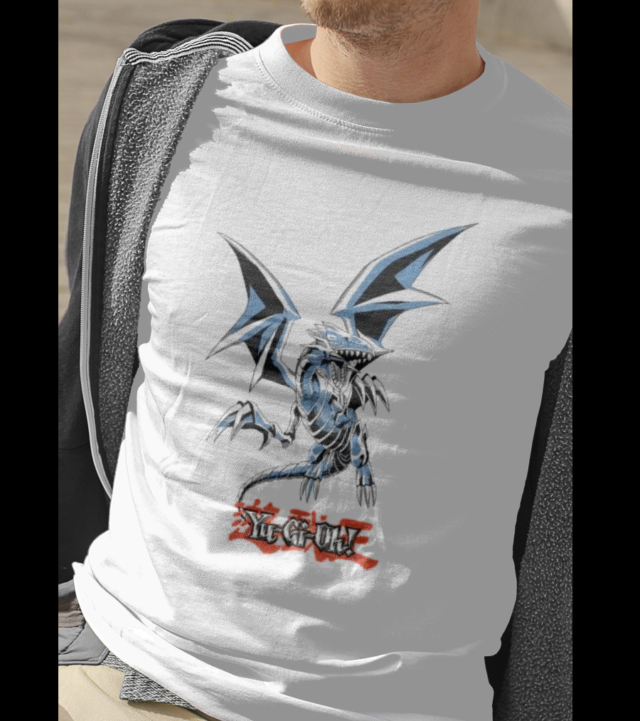 TB 2623 Yu-Gi-Oh Blue Eyes White Dragon Kanji T-Shirt