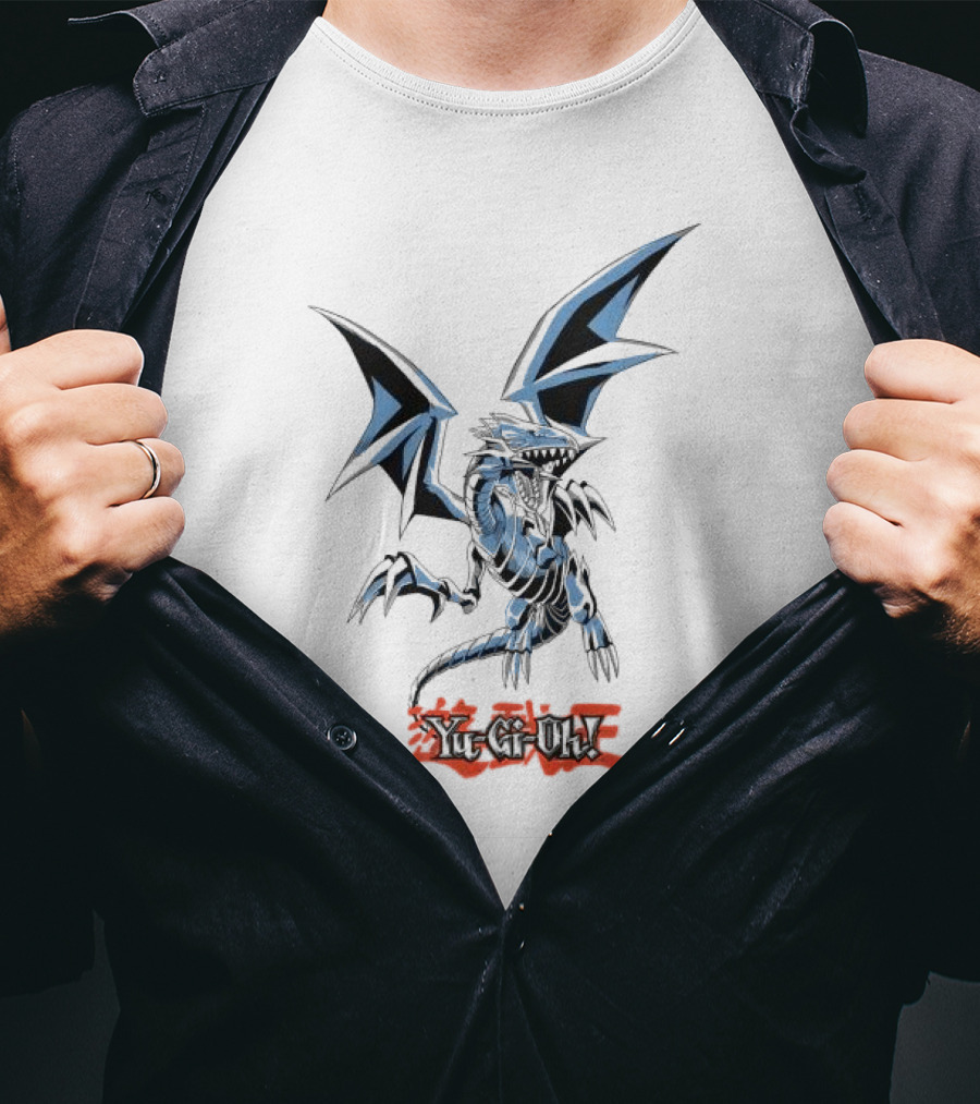 TB 2623 Yu-Gi-Oh Blue Eyes White Dragon Kanji T-Shirt