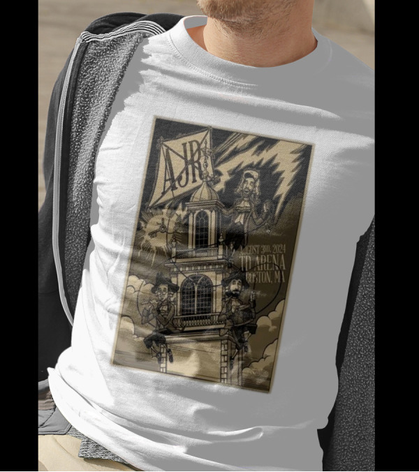 AJR Live At TD Garden Boston MA August 3 2024 Tower Theme T-Shirt