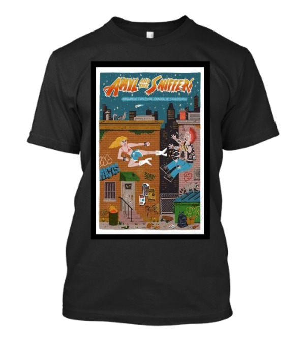 Amyl And The Sniffers Live Montreal QC August 4 2024 City Rooftop Punk Scene T-Shirt