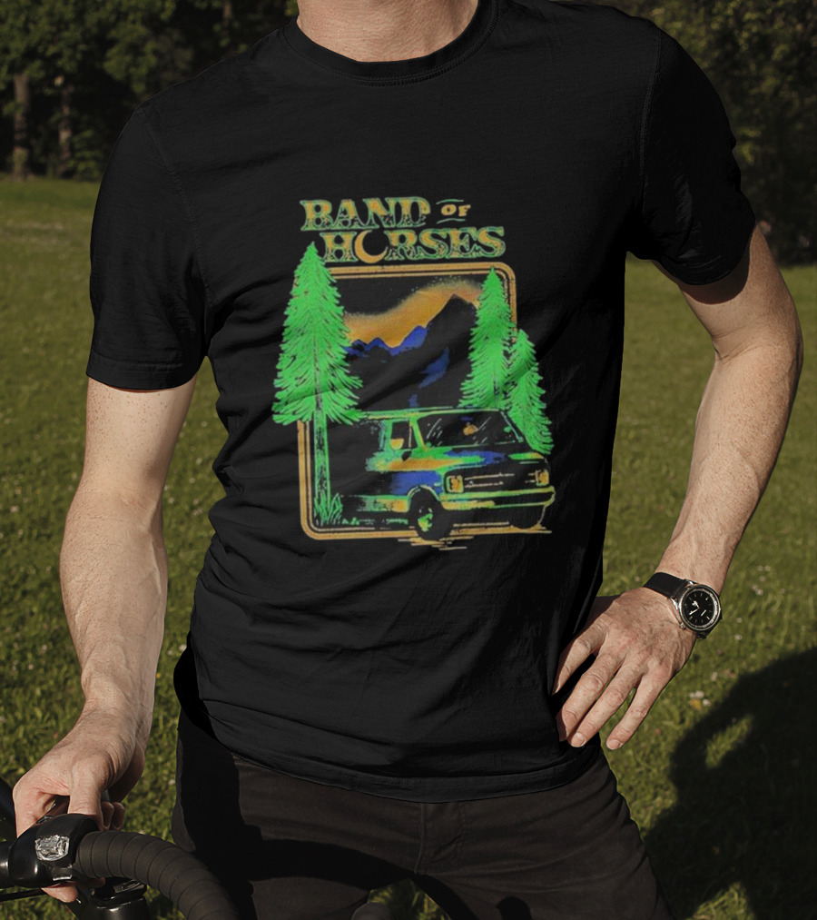 Band Of Horses Mountain Van Scenic Trees T-Shirt