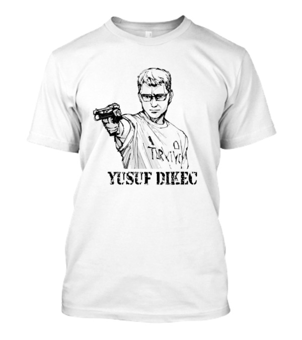 Yusuf Dikec Tactical Illustration With Gun And Glasses T-Shirt