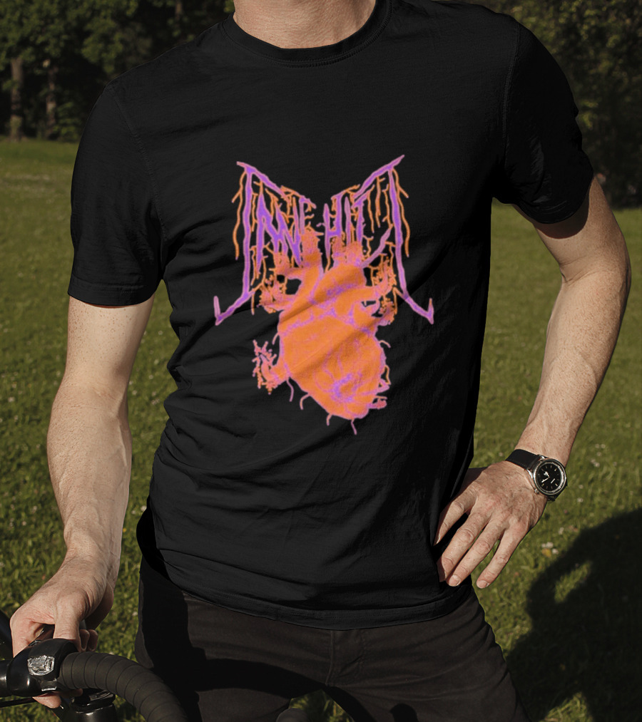 Cane Hill Orange Pink Anatomical Heart T-Shirt