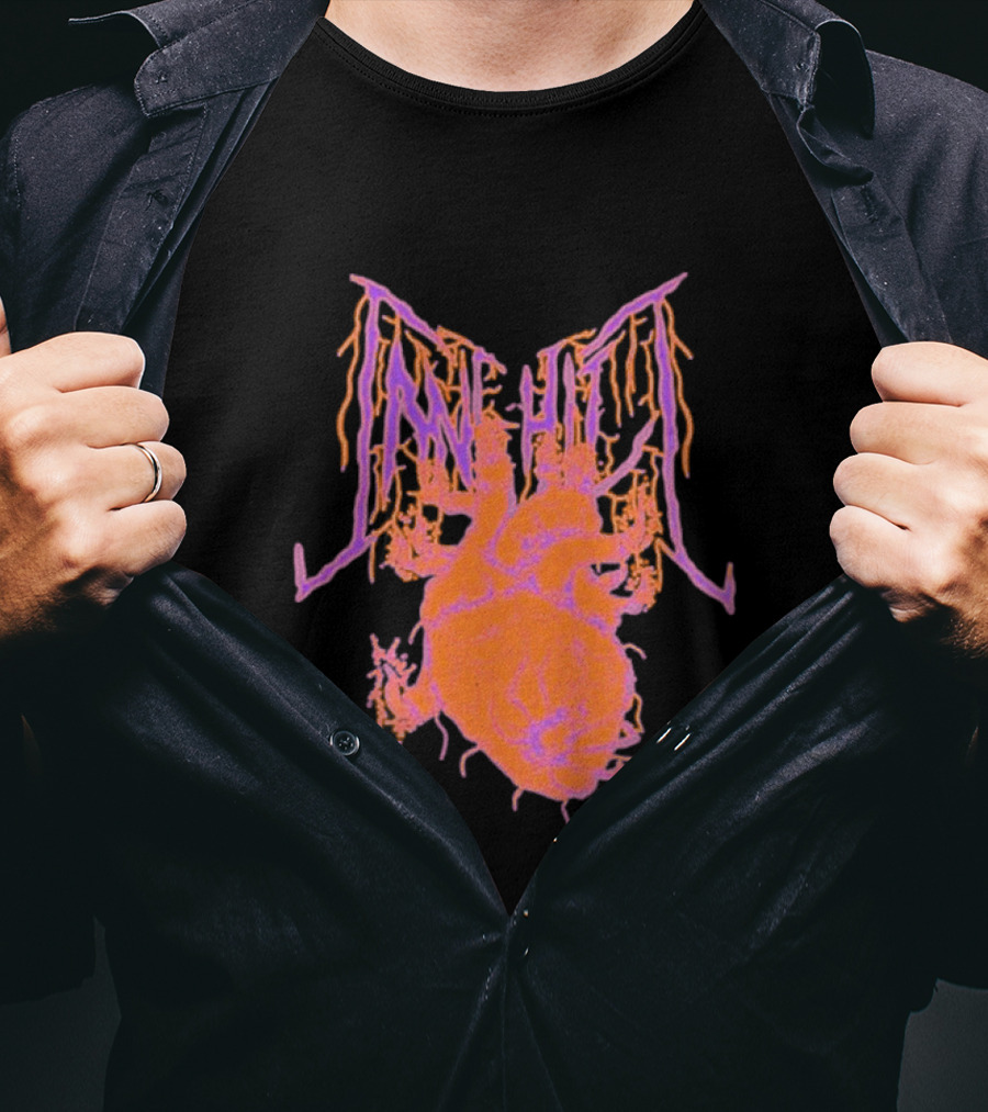 Cane Hill Orange Pink Anatomical Heart T-Shirt