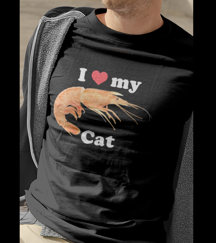 I Heart My Cat Shrimp T-Shirt