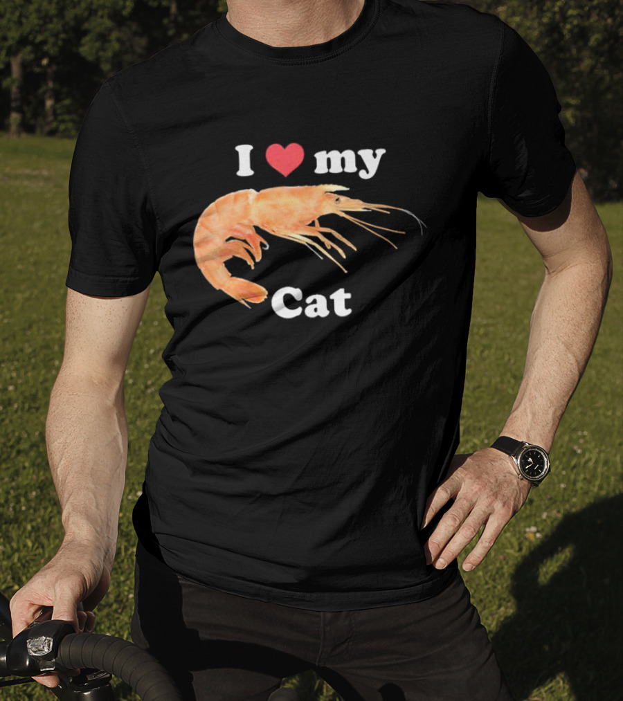I Heart My Cat Shrimp T-Shirt