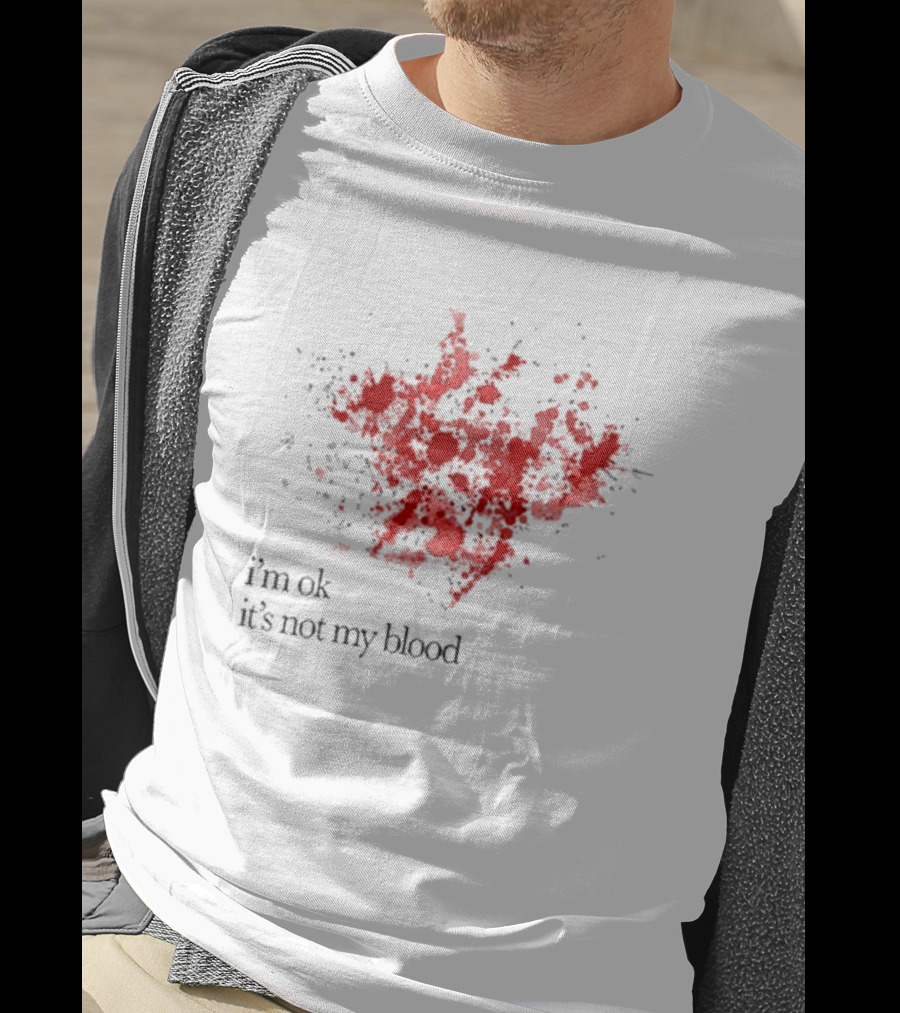 Ken Carson I'm Ok It's Not My Blood Dark Abstract Red Splatter T-Shirt