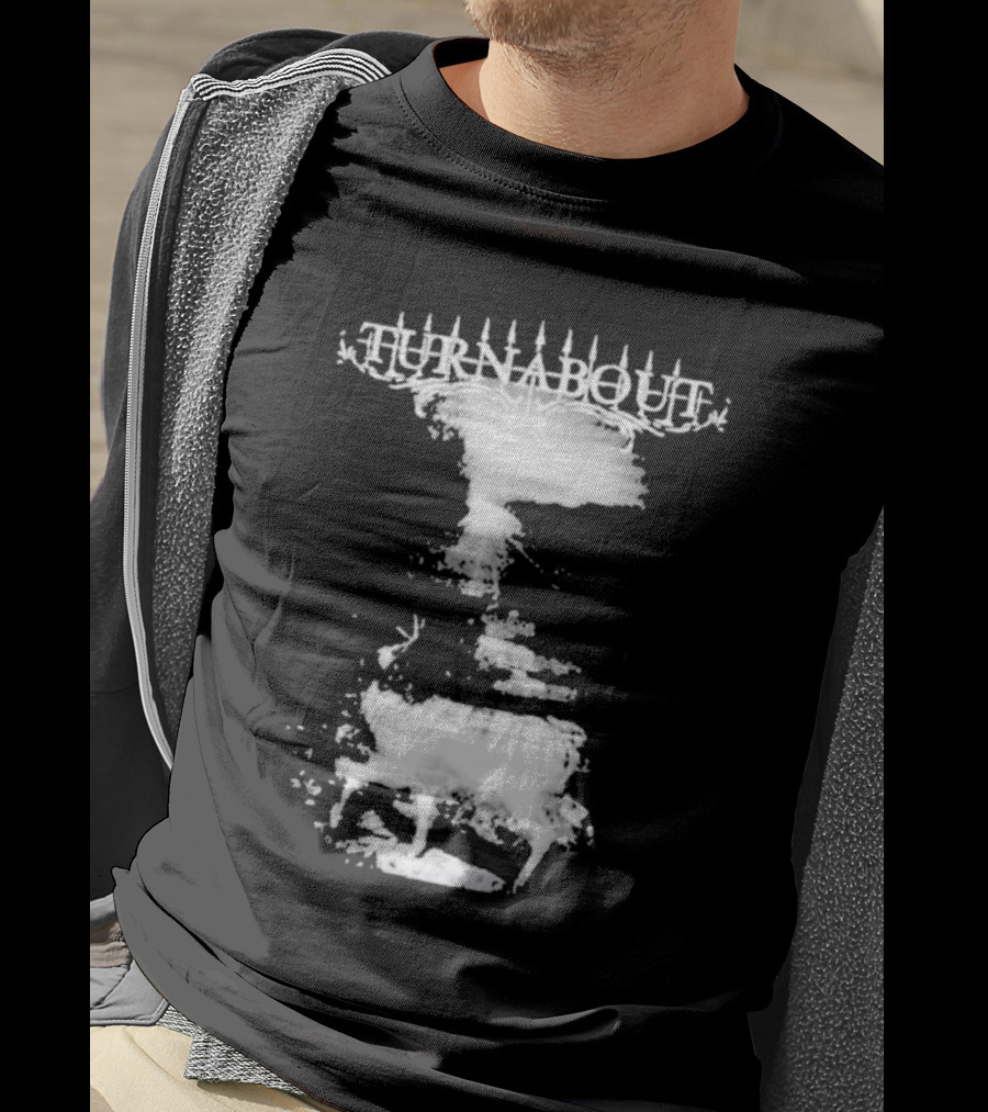 Deadbodyposse Turnabout Mysterious Monochrome Deer Scene T-Shirt