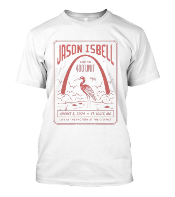 Jason Isbell And The 400 Unit August 8 2024 St. Louis MO Live At The Factory At The District T-Shirt
