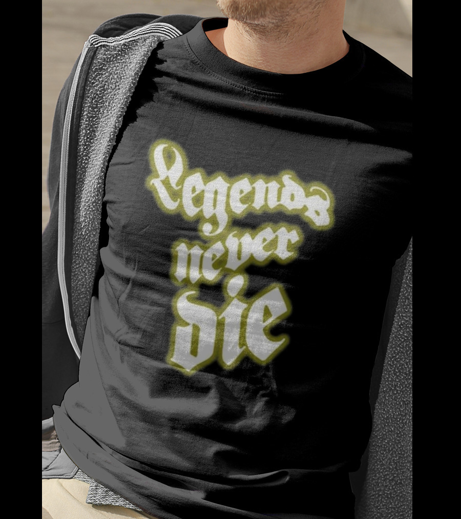 Juice Wrld Legends Never Die Text Gothic T-Shirt