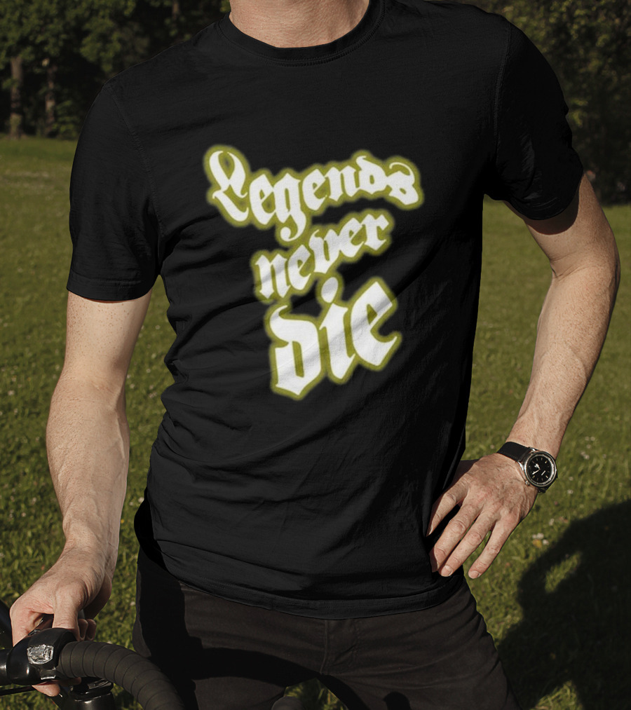 Juice Wrld Legends Never Die Text Gothic T-Shirt