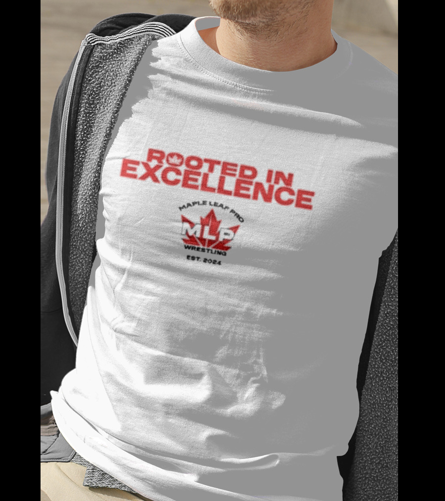 Rooted In Excellence Maple Leaf Pro Wrestling Est. T-Shirt