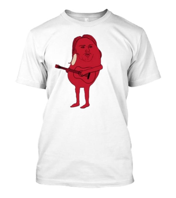 Penkmatters Kurt Cobain Red Character With Guitar T-Shirt