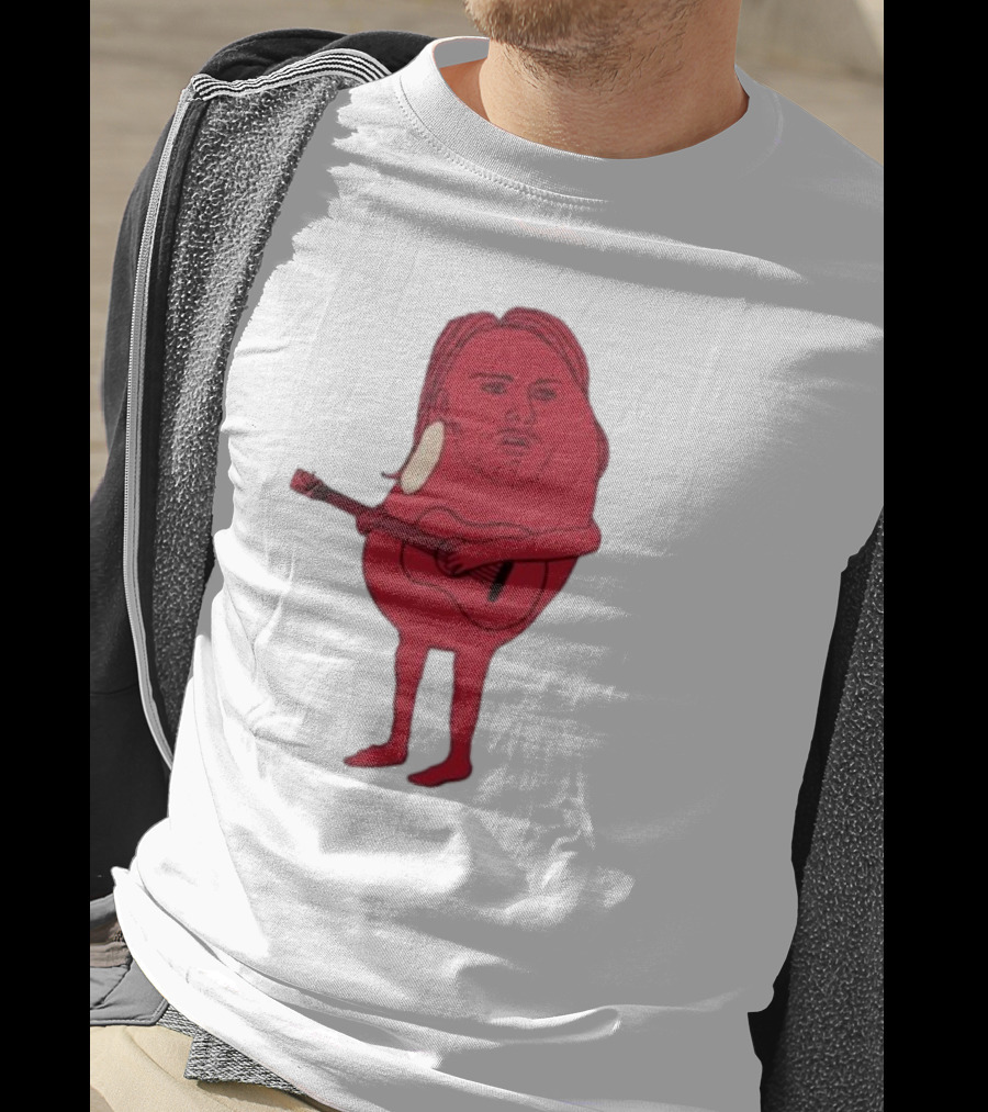 Penkmatters Kurt Cobain Red Character With Guitar T-Shirt