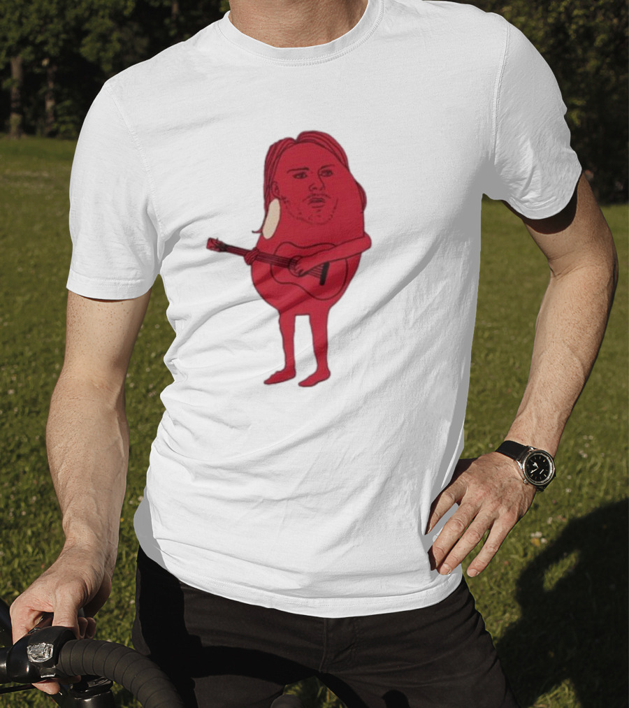 Penkmatters Kurt Cobain Red Character With Guitar T-Shirt