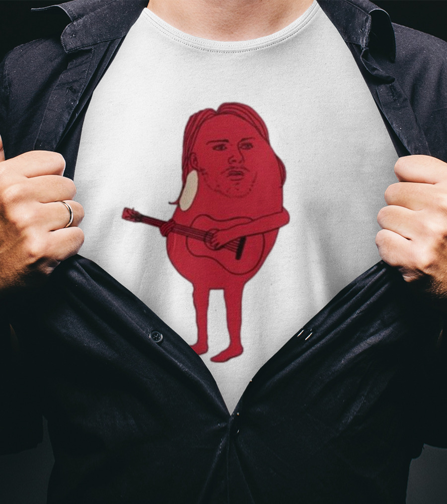 Penkmatters Kurt Cobain Red Character With Guitar T-Shirt
